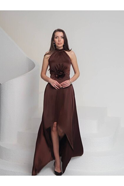 EtikaOnline Design Floral Satin Dress Lara- Trendyol EtikaOnline Design Floral Satin Dress Lara- Trendyol