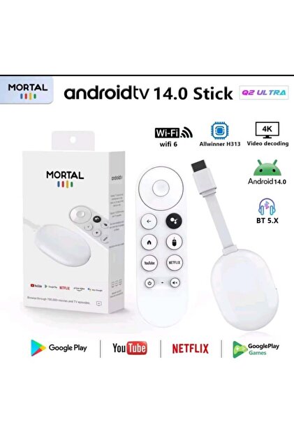 جهاز Q2 Ultra Android TV Stick يحتوى على Chromecast مدمج ويدعم تقنيتي AirPlay وDLNA بث محتواك المفضل