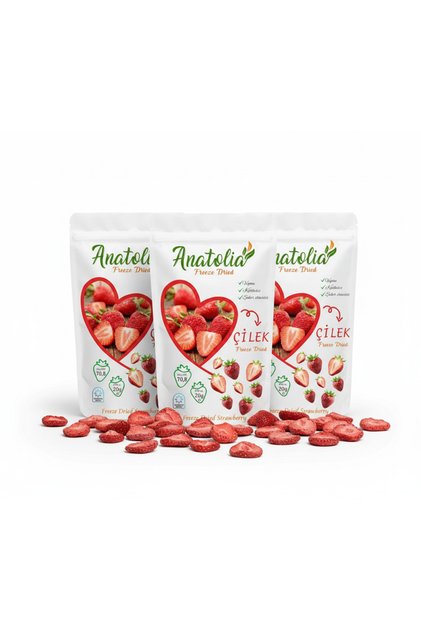 Freeze Dried Strawberry Chips Strawberry-Freeze Dried Strawberry 3-Pack