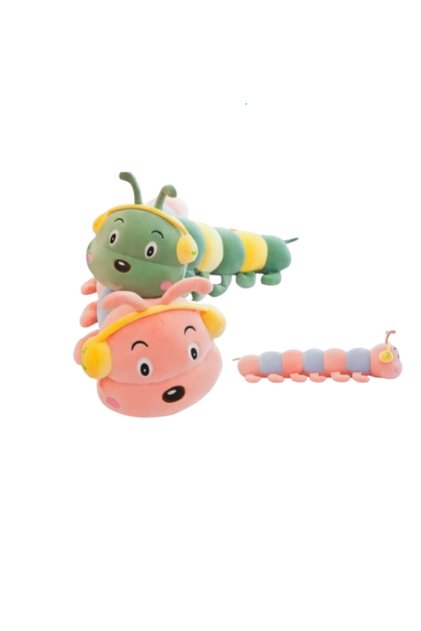 Plush Caterpillar Toy with Headphones – 80 cm – Multi-Color Soft Kids Toy
