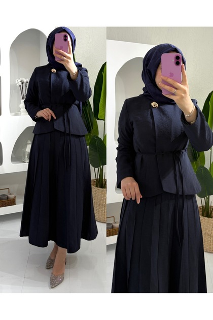 Premium Cupra Jacket Skirt Set