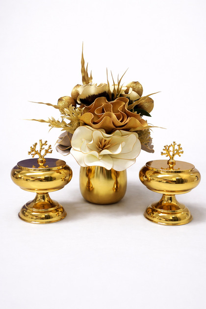 GOLD CEVİZ EVA ARANJMAN SETİ