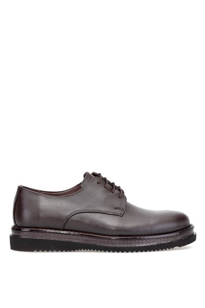 Elit Hsy06 Men's Genuine Leather Classic Shoes Brown