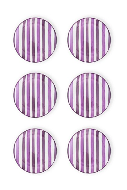 Joy0013 Joy 6-Piece Cake Plate Set Purple - 19 cm