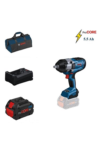 Bosch GDS 18V-1000 1x5,5 Ah ProCORE Akülü 3/4 Darbeli Somun Sıkma