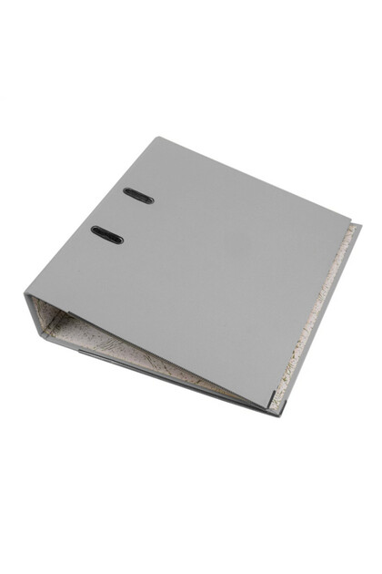 Dulap de documente, format A4, cotor 7,5 cm, bordură metalică, diverse culori Gri