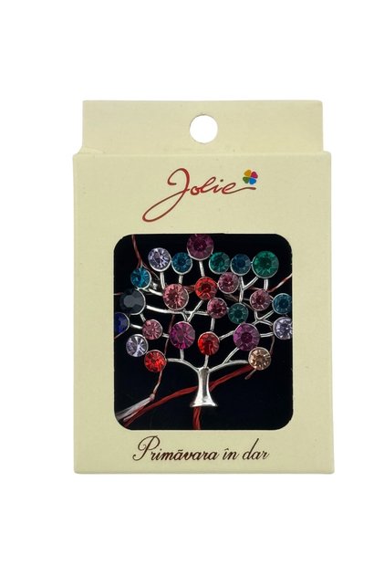 Martisor Brosa Medie, Multicolora, Dimensiune Brosa Aprox 5 cm, Material Metal,