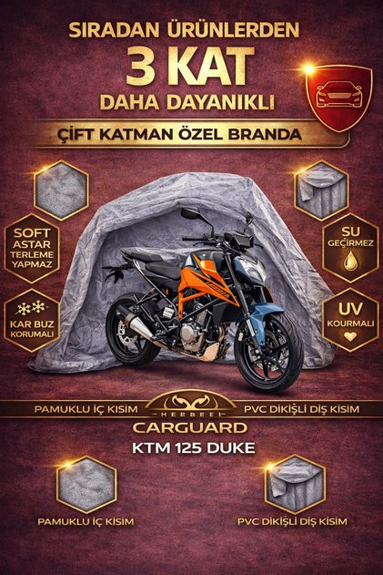 غطاء خيمة دراجة نارية من القماش المشمع من Ktm 125 Duke - مصنوع من مادة الميفلون