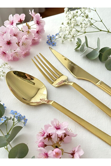 Senz Vega 84 Parça Gold Çatal Kaşık Bıçak Seti - Fiyatı, Yorumları