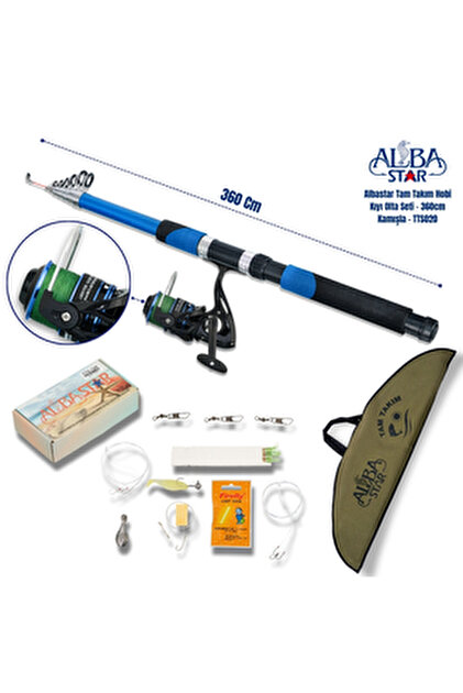 ÇINAR SATAR 4 LÜ TAKIM KALİTELİ OLTA SETİ 65 PARÇA 3.60 METRE 6000