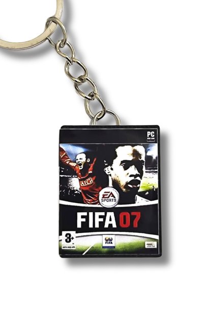 سلسلة مفاتيح على شكل صندوق ألعاب مصغر لـ Fifa 2007 PC