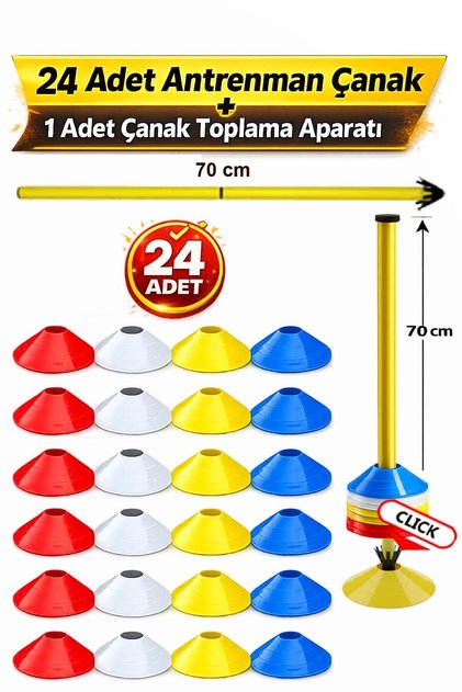 24 Adet Antrenman Çanağı Çanak Toplama Aparatı Seti Antrenman Kukası İdman Çanağı Eğitim Seti