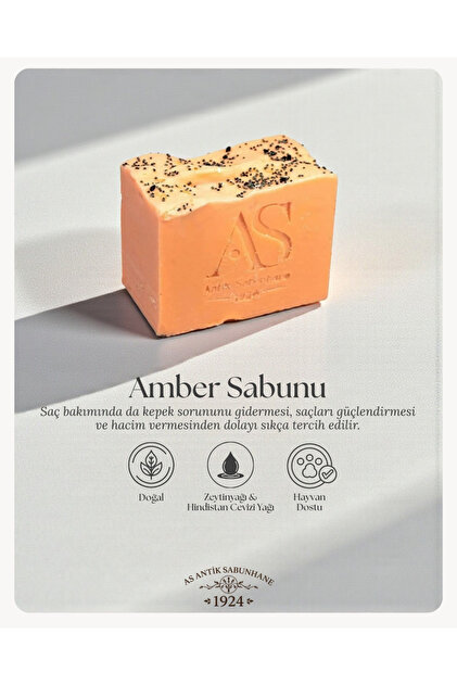 AS ANTİK SABUNHANE 1924 Doğal Amber Sabunu – Zeytinyağı & Shea