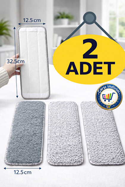 nistabolje 2 Adet Tablet Mop Yedek Bezi Mikrofiber Pratik Mop