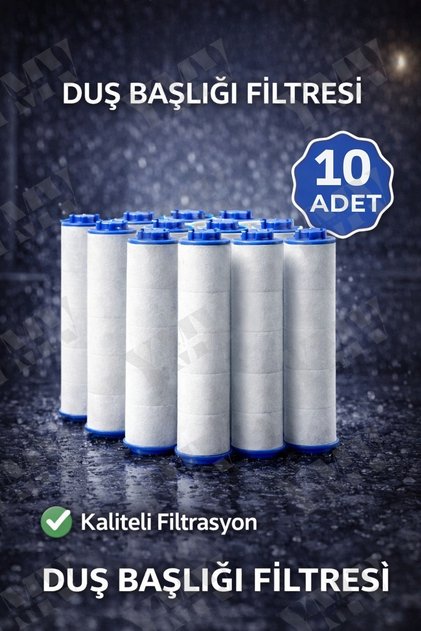 10 Adet Kireç Pas Tortu Arındırıcı Engelleyici Filtre Filtreli Duş Başlığı Yedek Arıtma Filtresi