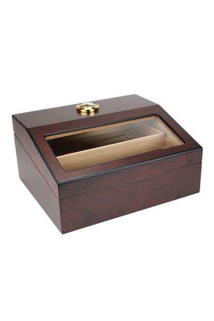 Kahverengi Camlı Humidor Puro Kutusu rc11