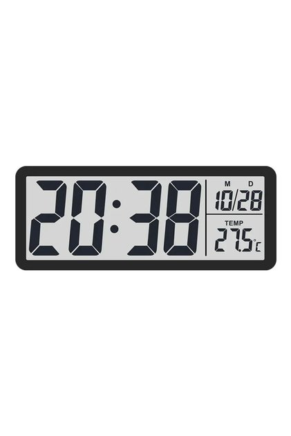 Dijital Masa ve Duvar Saati Termometre & Nem Göstergeli LCD Saat Büyük Ekranlı, Sessiz