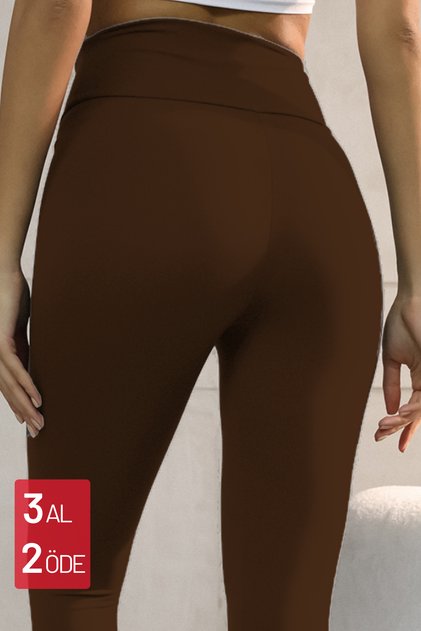 Premium High Waist Push up Shaping Belize Leggings 4006 Brown