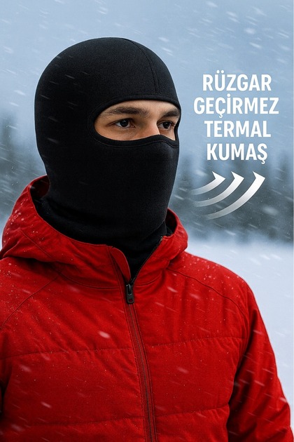 Yeni Sezon Rüzgar Geçirmez Termal Kumaş Kar Maskesi