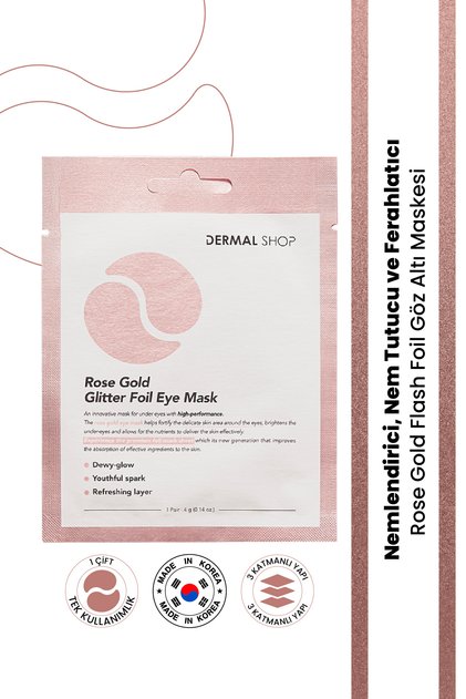 Rose Gold Flash Foil 4g Revitalizing Brightening Eye Mask Against 3-Layer Under-Eye Bags