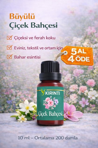 Çiçek Bahçesi Esansı 10 ml – Buhurdanlık, Difüzör ve Oda Kokusu