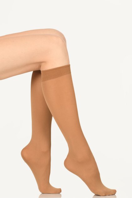 Bronz Süper İnce 15 Denye Burunsuz Pantolon Çorabı