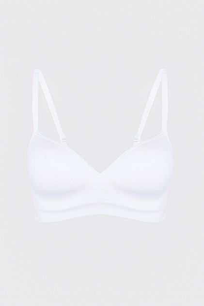 White Covered Seamless Bra