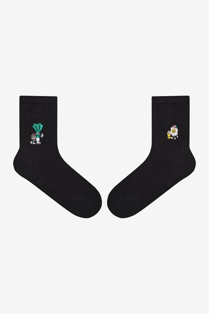 Cool Egg Black Tennis Socks