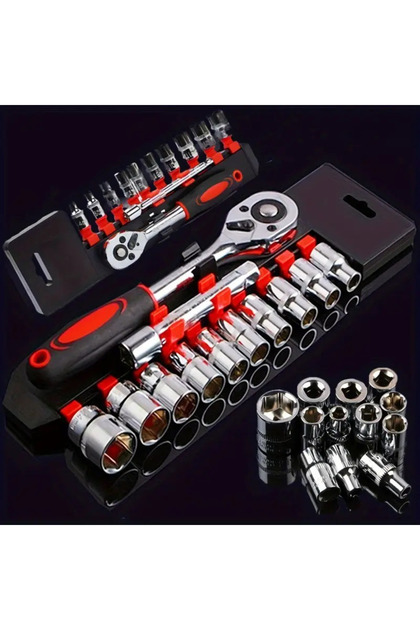 New Upgrade Wrench Socket Set Hardware Car Boat Motorcycle Bicycle Repairing Tool Short Socket Ra...