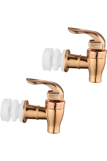 Gold-2Pcs Food Grade Electroplated Plastic Beverage Faucet Cans Juice Dispenser Containers Bucket Ta
