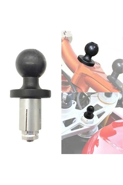 Motorcycle Bike Aluminum Mount Fork Stem Base Set W/ Ball Head For RAM Mount Compatible With A Va...