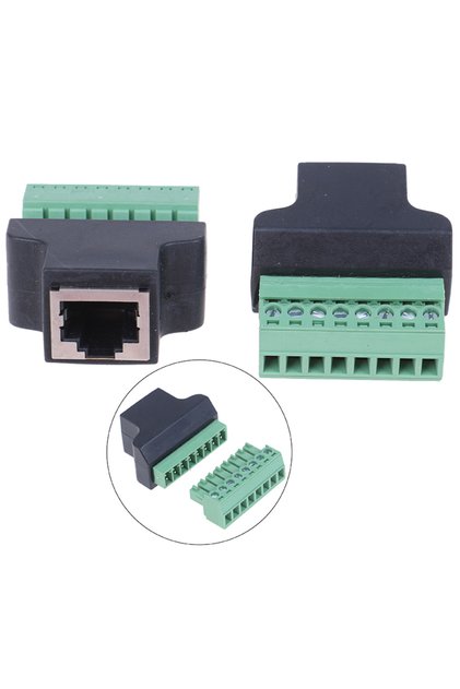 RJ45 To Screw Terminal Adaptor Rj45 Female To 8 Pin Connector For CCTV DVR