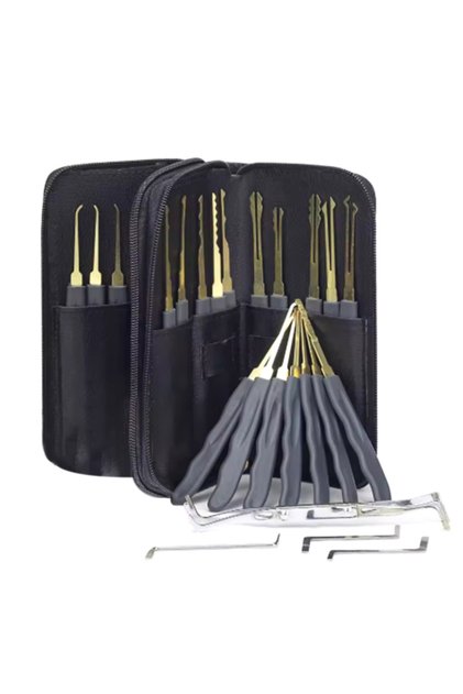 24PCS Titanium-Plated Car Unlock Extractor Set Locksmith And Auto Lock Pick Tools Combo Kit For B...