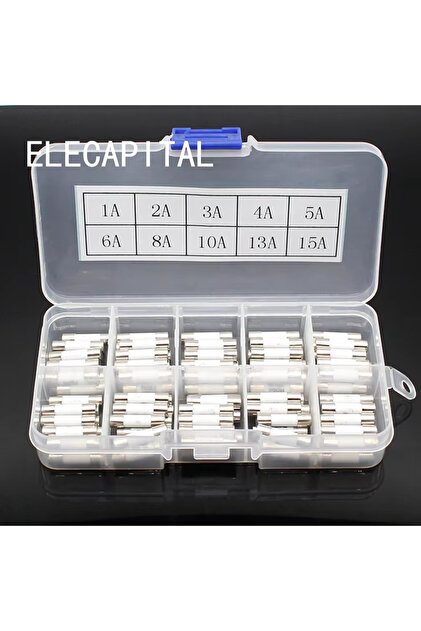 100pcs in box 100pcs in box 5mm x 20mm Ceramic Fuse Slow Blow T 1A 2A 3A 4A 5A 6A 8A 10A 13A 15A 25