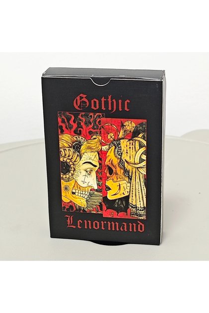 Red Dark Gothic Lenormand Deck 36 Pcs Lenormand Cards Combine Romance and Dark Elements - 9*6cm
