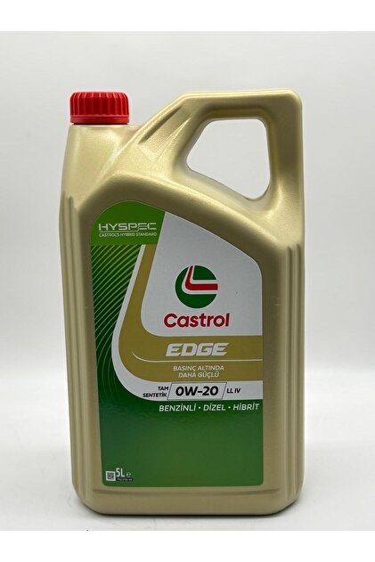 Castrol EDGE 0W-20 LL -5 LİTRE MOTOR YAĞI-Benzinli,Dizel,Hibrit