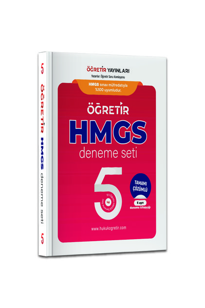 2027 HMGS 5 Lİ DENEME Seti HUKUK MESLEKLERİNE GİRİŞ SINAVI - 5 Ayrı Kitapçık - Detaylı Çözüm