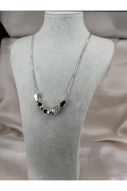 Modern Design Silver Color Steel Necklace