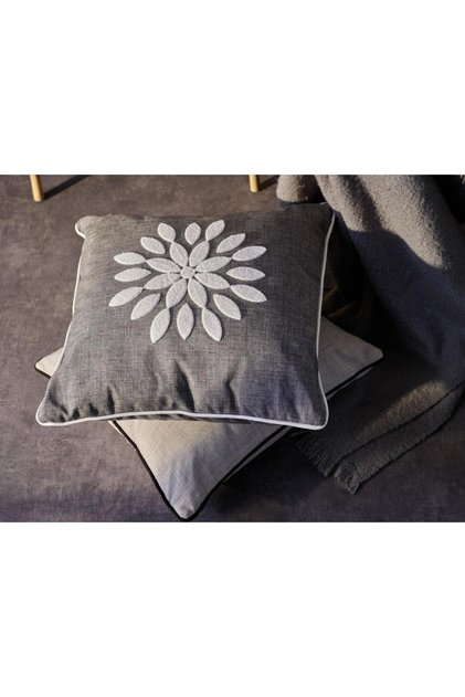 Sunny Kırlent 50 x 50 - Beyaz -Siyah