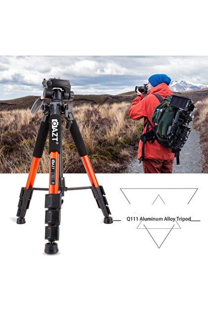 AZT Q111 10kg Kapasiteli Çantalı Profesyonel Turuncu Tripod Canon
