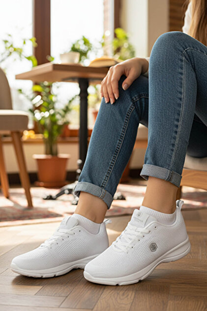 ゆか　0507 Lumberjack AGATHA WMN 6FX Beyaz Kadın Sneaker A102065507 - Fiyatı