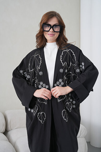 Women's Embroidered Linen Bat Sleeve Double Set