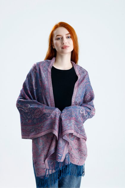 Cashmere Collection Shoulder Shawl - Double-Sided Woven Cashmere Shoulder Shawl