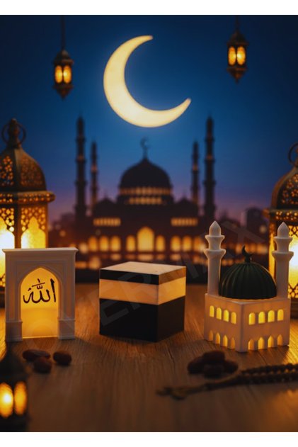 3'lü Ramazan Seti: Kabe, Mihrab ve Cami Temalı Dekor