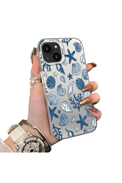 iPhone 13/14 Compatible Hard Acrylic Back Silicone Edge Lens Protection Stylish Print Case
