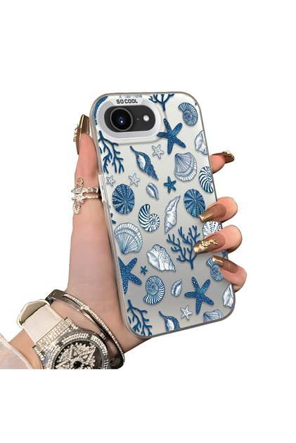 iPhone 16E Compatible Hard Acrylic Back Silicone Edge Lens Protection Stylish Print Case