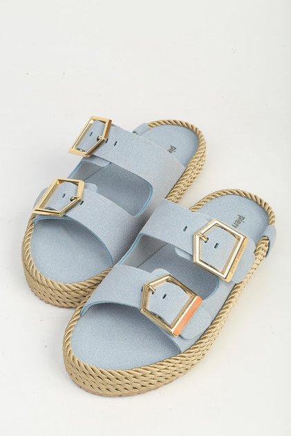 Women's Blue Slippers Pc-55813