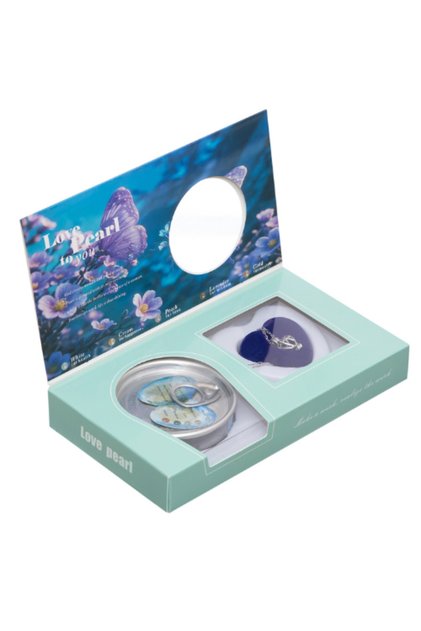 Set cadou cu perle norocoase: colier cu perle și colivie
