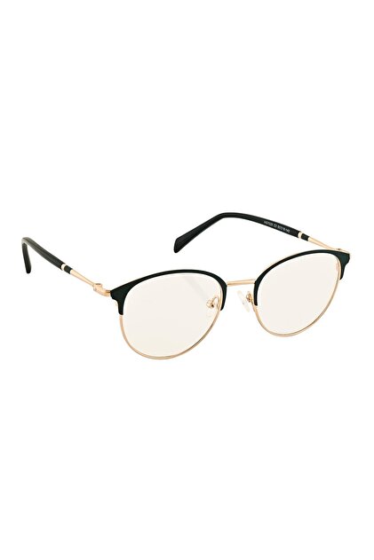 Optik Cam Takılabilen Yeşil ve Gold Detaylı Metal Gözlük Çerçevesi | Unisex | İnce ve Zarif