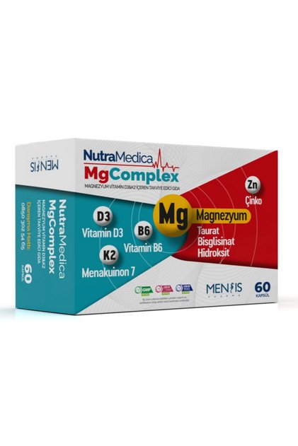NutraMedica MgComplex Magnezyum Vitamin D3&K2 60 Kapsül